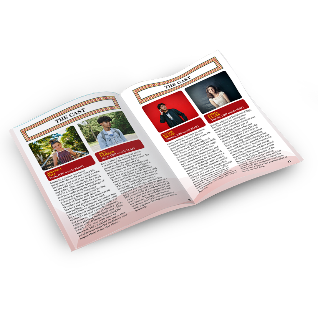 How to make theatre playbill