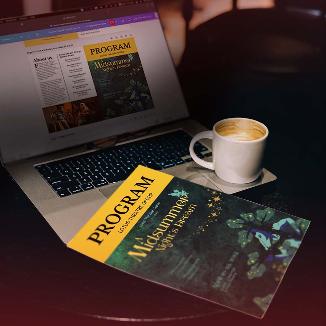 How to make theatre program in Canva