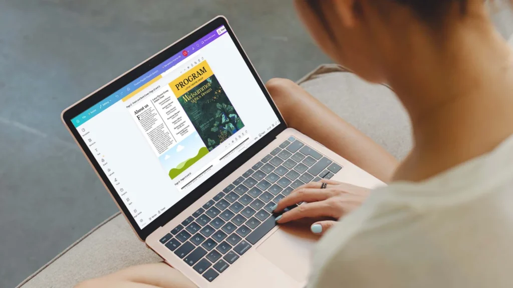 How to make theatre program in Canva