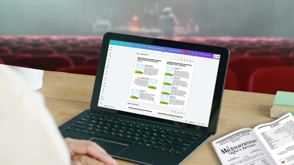 How to Make Theater Program on Canva